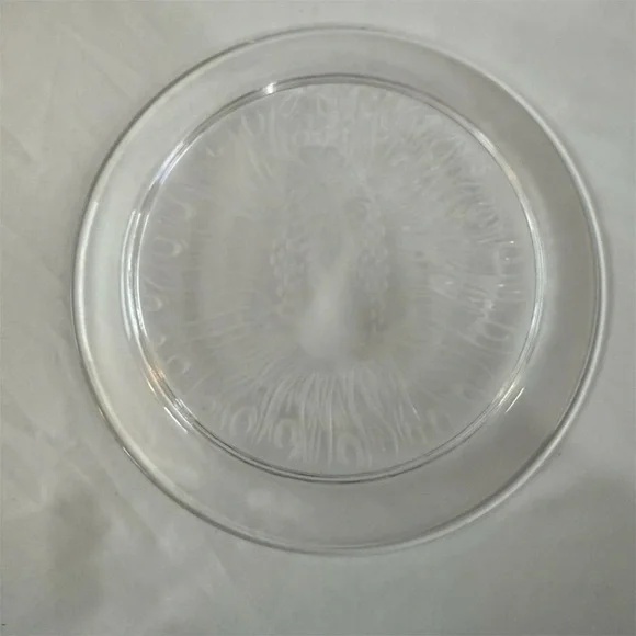 LALIQUE FRANCE CRYSTAL COLLECTOR PLATE LIMITED EDITION 1970 ~ PEACOCK ~ SIGNED - Picture 3 of 9
